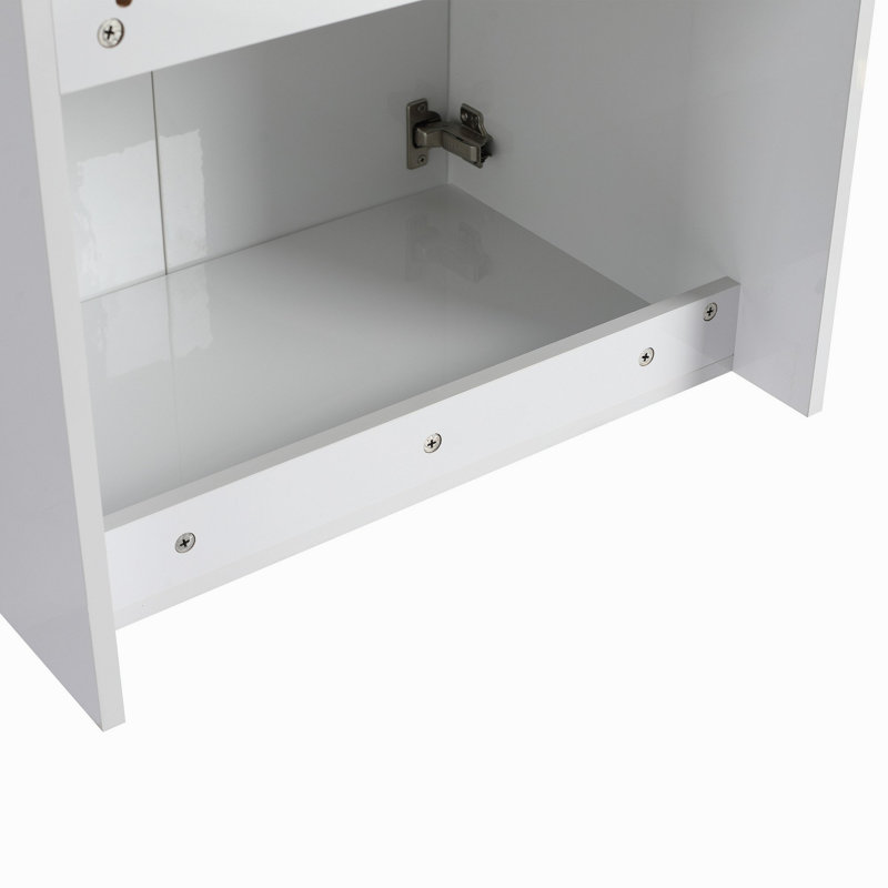 Ensemble de meuble-lavabo modulaire 48 po (47,07 po), armoires doubles en contreplaqué blanc de 24 po avec lavabo gélifié, ensemble de meuble-lavabo KD Flat Pack, solution de rangement moderne