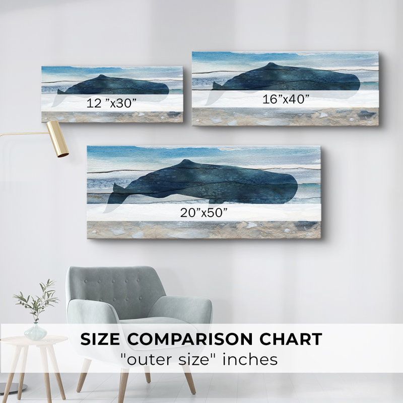 Plongée profonde I - Toile tendue avec châssis - Prêt à accrocher, H 16 po x l 40 po
