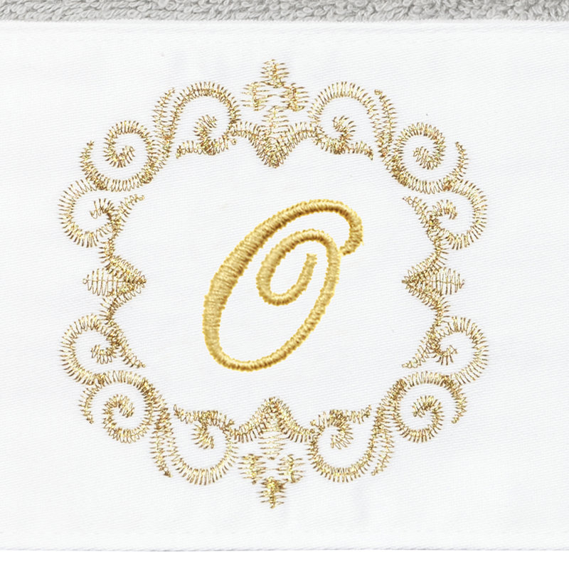 Winston Porter 100% Turkish Cotton MONICA 2PC Embellished Hand Towel Set, O