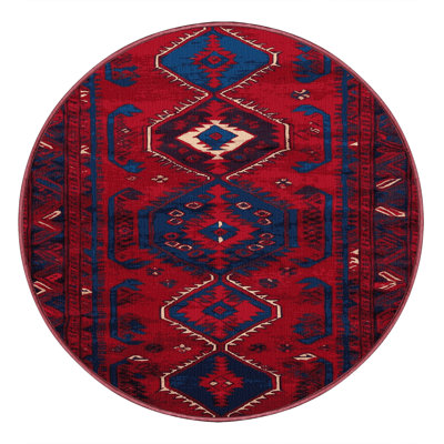 Tapis rouge turc lavable à la machine