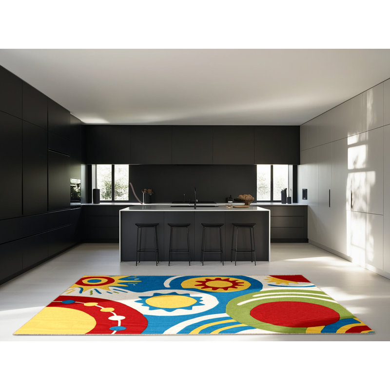 Spunky Spin Rug, Square 4'