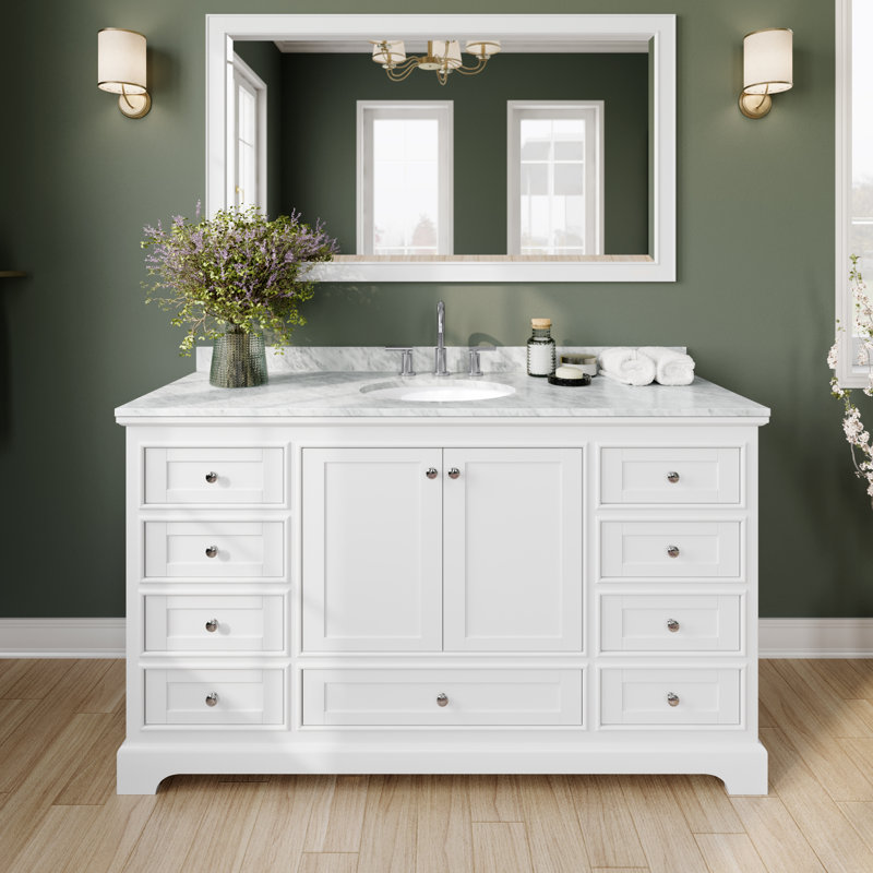 Deborah 60'' Single Bathroom Vanity with Marble Top