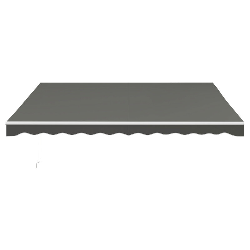 Auvent de terrasse rétractable motorisé en polyester l 153,5 po x P 59 po Outsunny