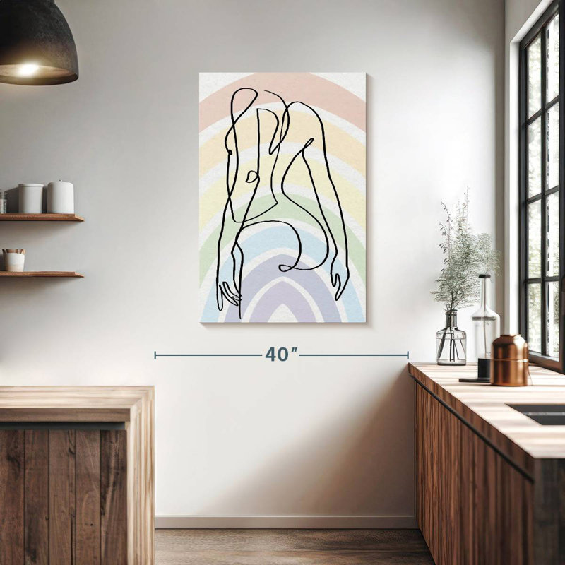 Khadjiah One Line Pride Curves, 39" H x 26" W