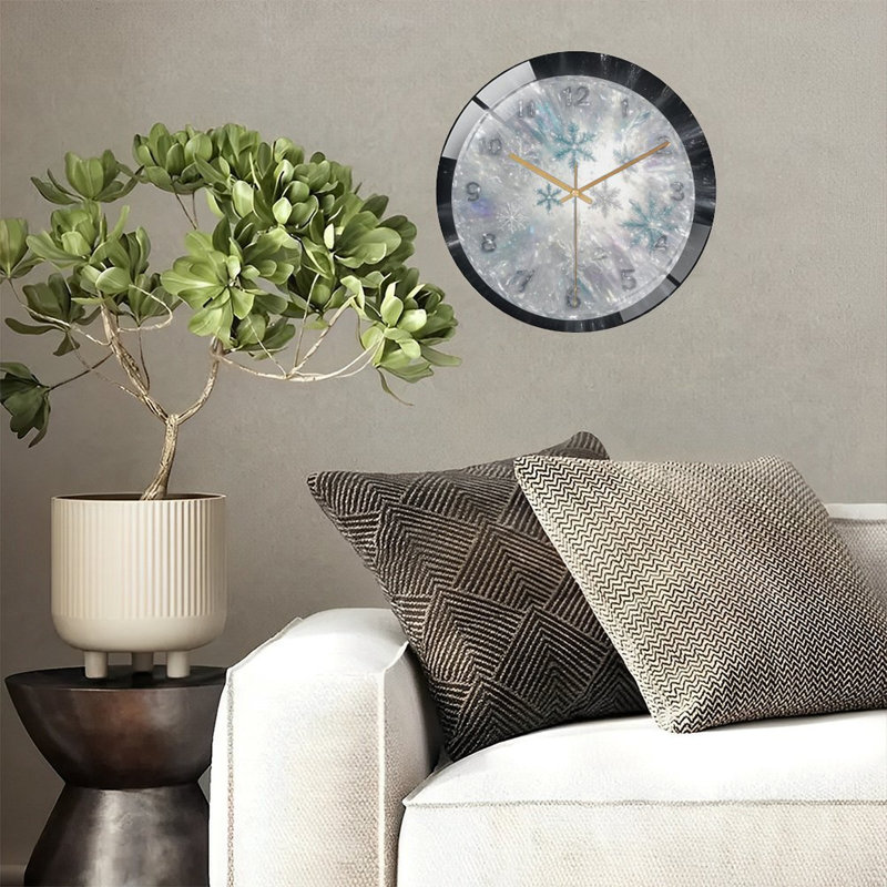 Horloge murale en verre 12 po
