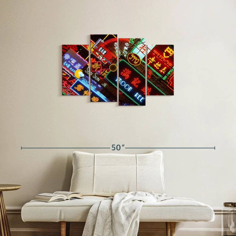 Hannes Kowloon Neon Lights, 22" H x 36" W