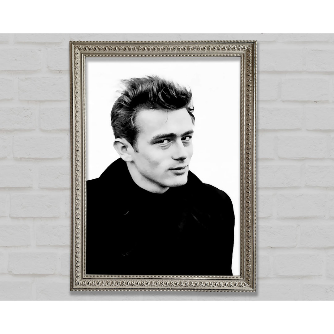 James Dean Porträt - Einzelner Bilderrahmen Kunstdrucke