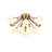 9 Lights Metal Body Semi Flush Mount With Glass Cap