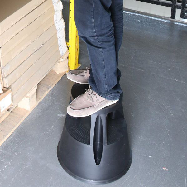 1 - Step Plastic Lightweight Step Stool, Black