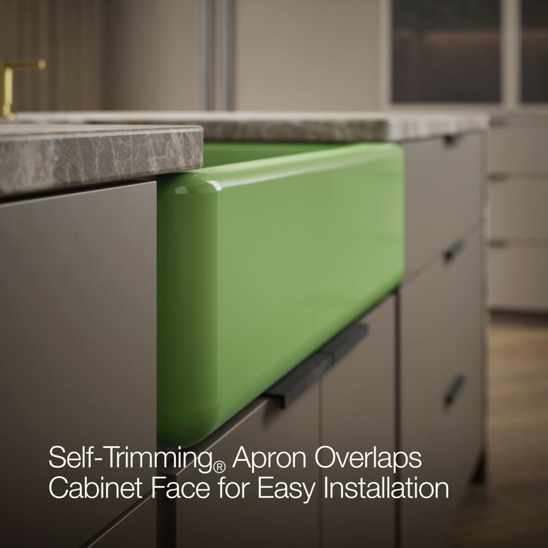 Whitehaven® 29.69" L x 21.69" W Farmhouse Single Bowl Kitchen Sink, Fresh Green