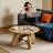 31.5" Circle Coffee Table for Living Room, 2-Tier Wood Accent Center Table with Open Storage-419119753