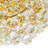 Crystal 12" Gold Flush Mount Light for Bedrooms Kitchen Living Rooms Hallways & Foyers, 3-Light with E12 Bulb Base-73322952-73322951