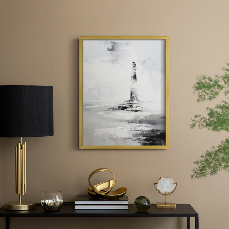 NAUTICAL Series Dxxxxi, reproduction encadrée - bois massif, H 30 po x l 24 po, Doré