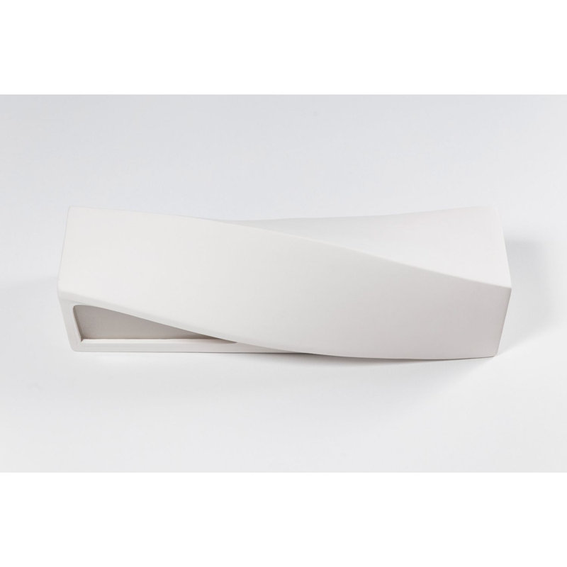 Anberlyn Ceramic Flush Mounted Sconce, 15cm H x 42cm W x 12cm D