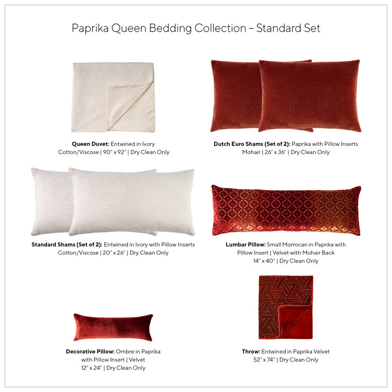 Bedding Set, Queen Duvet Cover + 7 Additional Pieces