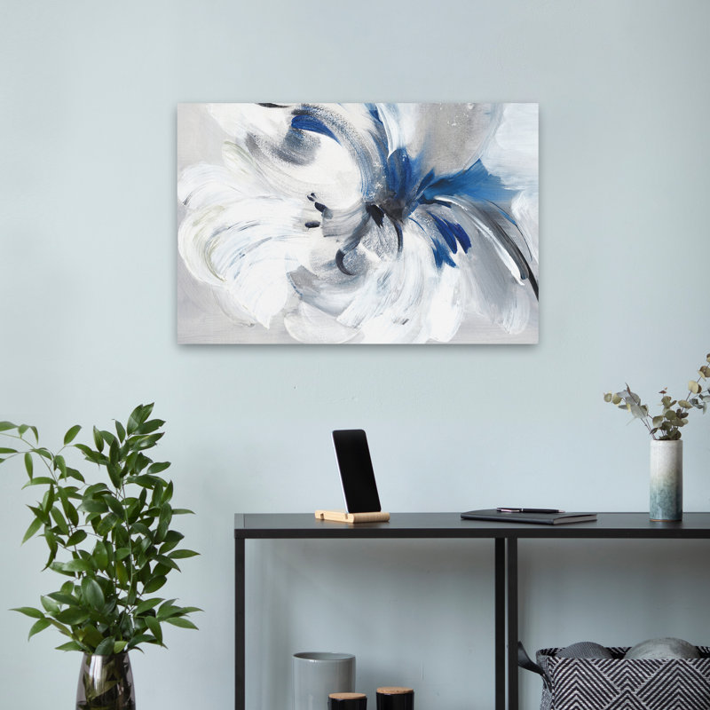 Plantes, fleurs, abstrait, fleur II, art mural, H 16 po x l 24 po