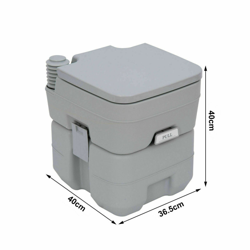 Dakota Fields Markleeville 20L LPF Round Chair Height Floor Mounted Shower Toilet (Seat Included)