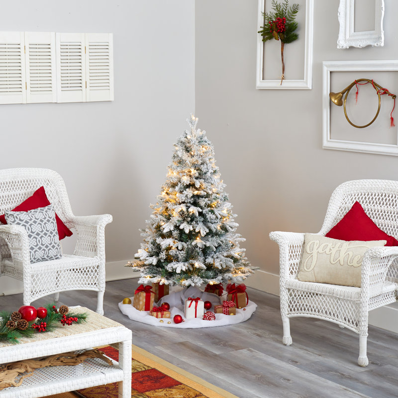 Lighted Artificial Christmas Tree, 4' H