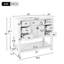 Meuble-lavabo 36 po avec lavabo supérieur, armoire de rangement moderne avec 2 portes à fermeture douce et 6 tiroirs, meuble-lavabo simple-102299608