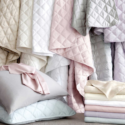 Quilted Silken Solid Coverlet