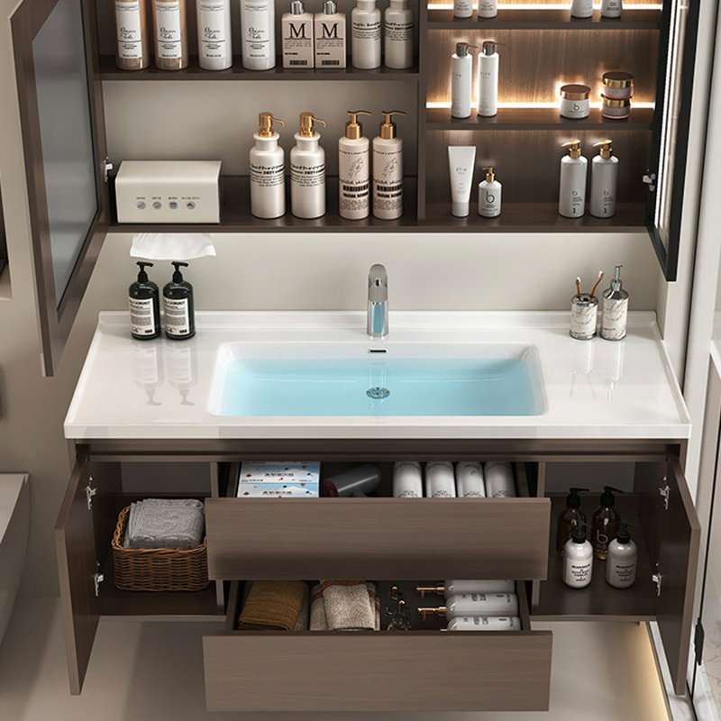Chinese style retro simple bathroom cabinet