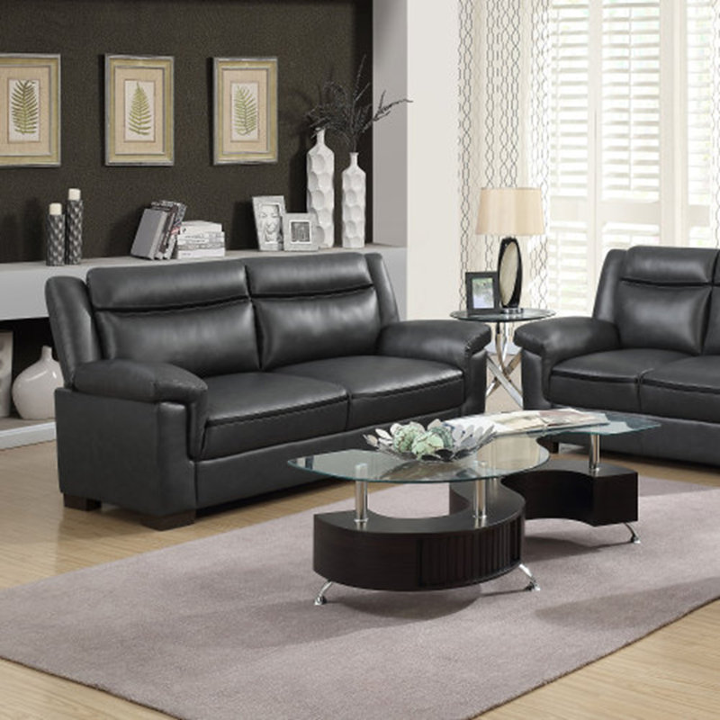 Canapé Hawthorne gris avec accoudoirs coussinés confortables