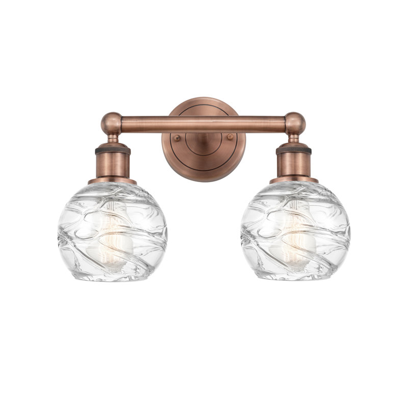 Cambria 2 - Light Dimmable Vanity Light, Antique Copper, Clear