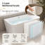 Baignoire de trempage autoportante en acrylique avec bonde, trop-plein et finition blanche brillante 67 po x 32 po -130167155