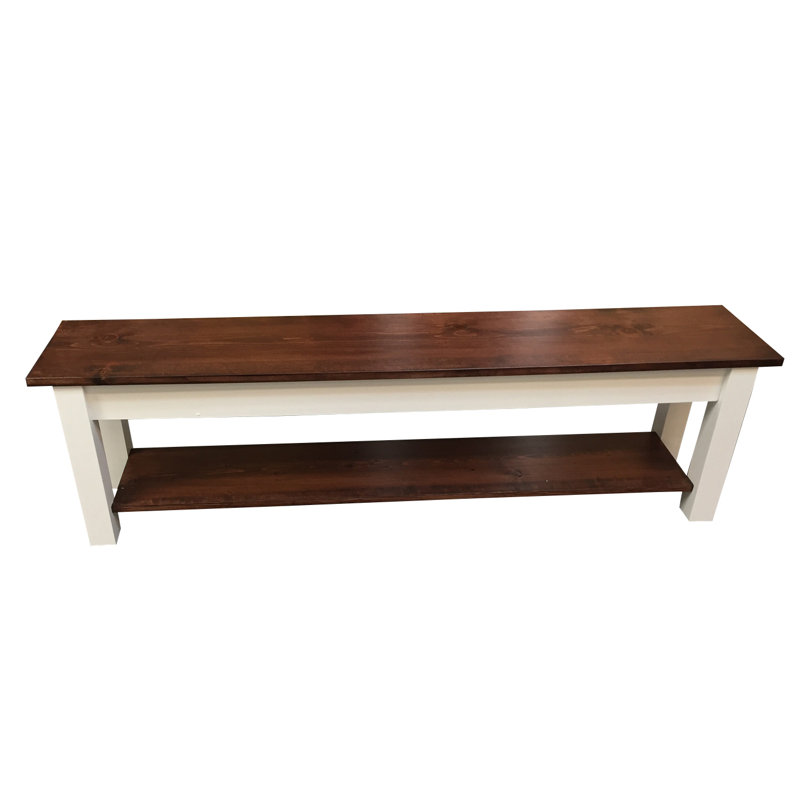 Teri Solid Wood Storage Bench, 17" H x 42" W x 12" D