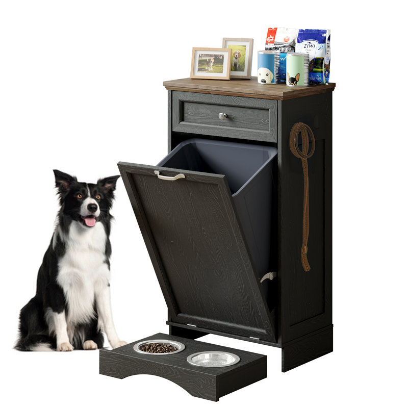 Station d'alimentation pour chien 13 gallons, Noir