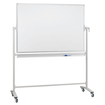 Revolving On Mobile Stand Lacquered Steel Whiteboard
