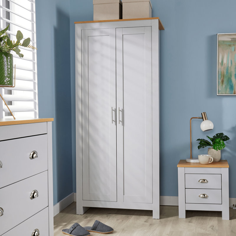 Camden 2 Door Bedroom Storage Wardrobe, Grey