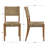 21" Wide Rustic Farmhouse Style Solid Wood Woven Back Ratten Dining Chair Set-747633306