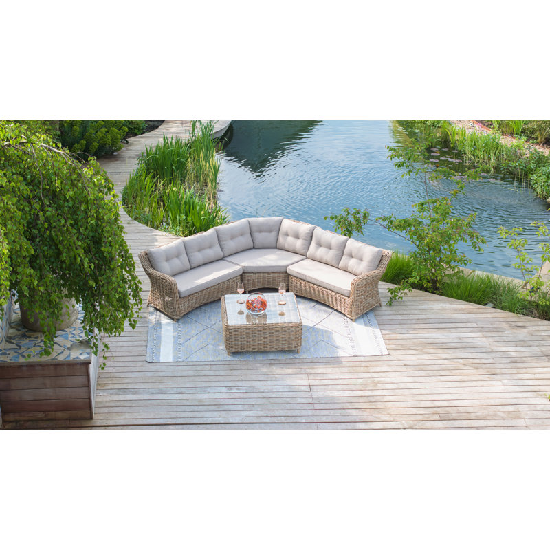 Gerianne Wicker 5 - Person Seating Group with Cushions