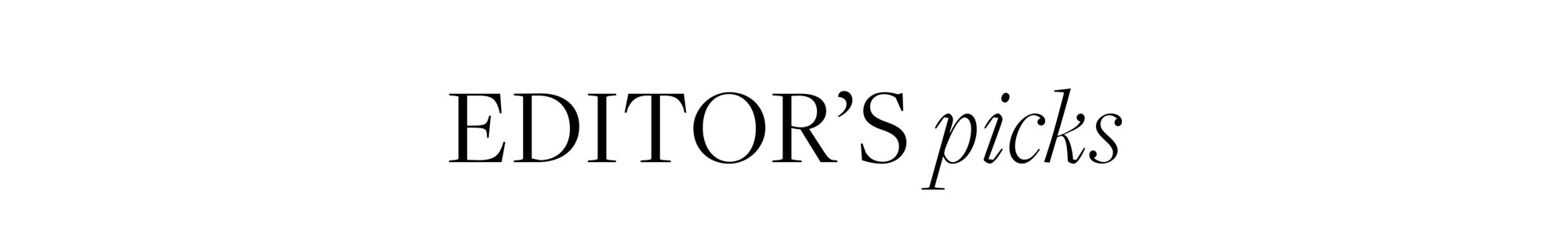 Editor's Picks