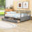 2 Drawers Full Wooden Daybed with Center Legs-1323830640