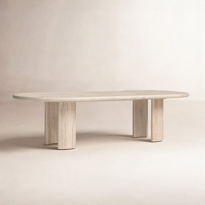 Rima Extendable Oak Oval Dining Table, Yucca Oak/Yucca Oak Solid