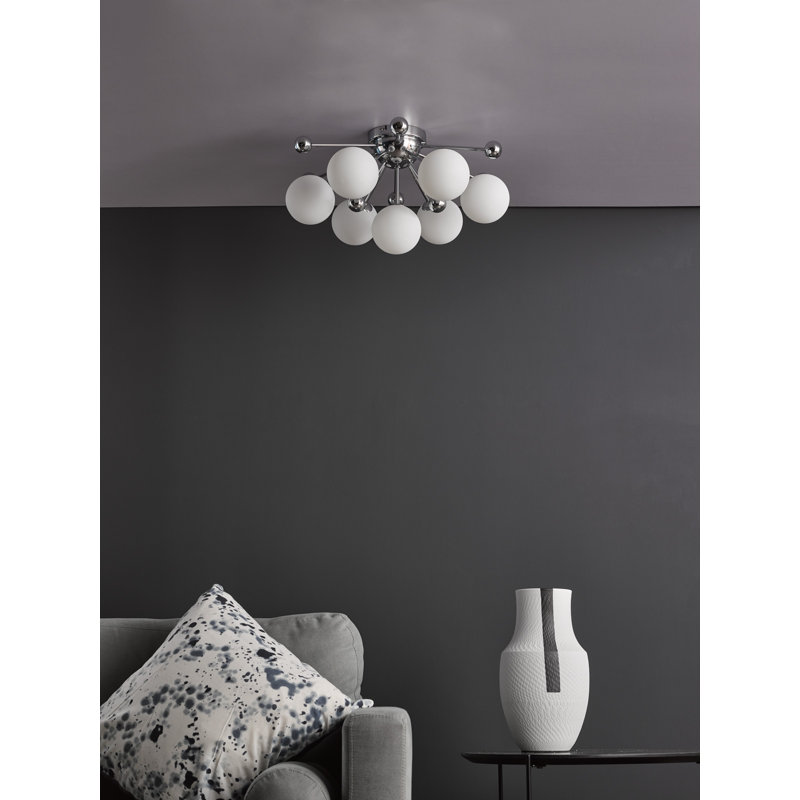 Ambriella Glass Flush Mount, Chrome