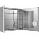 Verdera® 34" W x 30" H Aluminum Medicine Cabinet with Adjustable Magnifying Mirror and Slow-Close Door