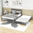 Full Size Platform Bed with Adjustable Trundle-1265971820