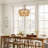 5-Light Tiered Drum Rattan Pendant Light with Hand-Woven Hemp Rope -953978857