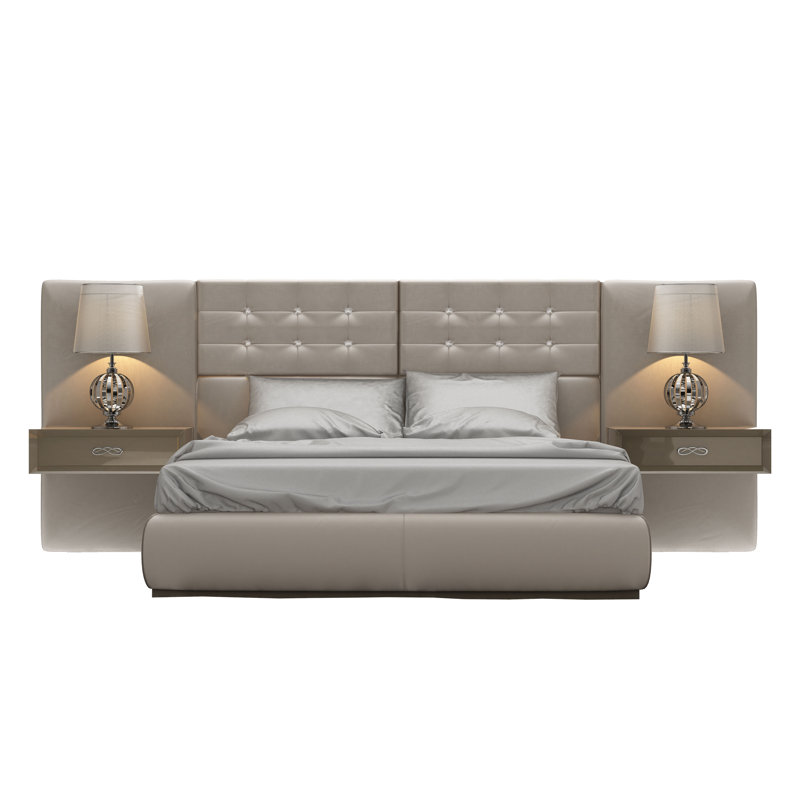 Vegan Leather Panel Bed, Full