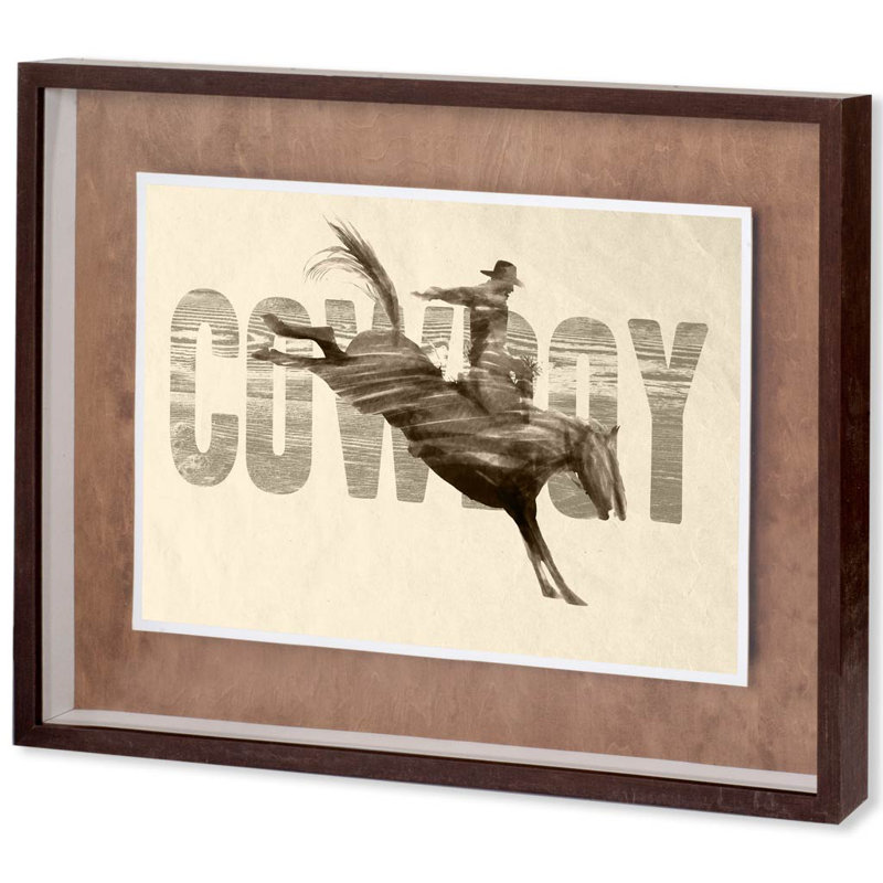 «Cowboy» par The Studio, reproduction d'art encadrée sous verre, Cowboy