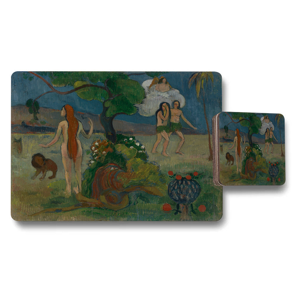 Impressionist Beach Scene Placemat And Coaster Set Artwork