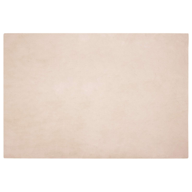  Faux Rabbit Fur Rug Olite Polyester, Rectangle 140 x 200 cm, Taupe