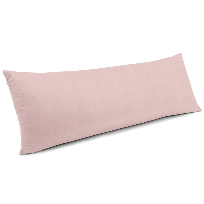 Solid Colour Linen Reversible Pillow Cover, Blush Pink, 12" x 24"