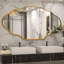 Oval Bathroom Mirror, Aluminium Frame Vanity Mirror with 4mm HD Shatterproof Glass, Wall Mounted Portrait or Landscape-2124695806-2124695802