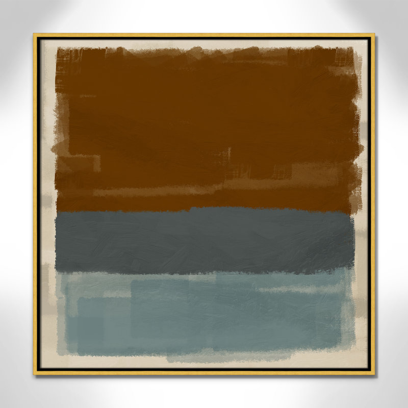 «Turbulent Honesty Square Version Print» par Marcus Prime, H 31,5 po x l 31,5 po, Doré