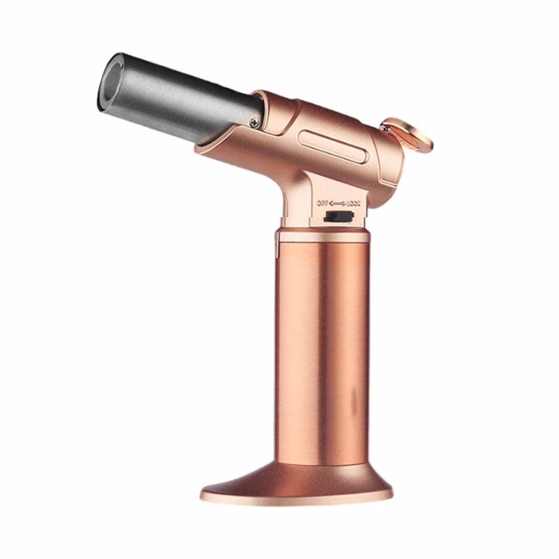 Briquet coupe-vent en métal au gaz butane, Beige