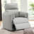Sagen Glider Recliner w/Swivel, Gray Leather